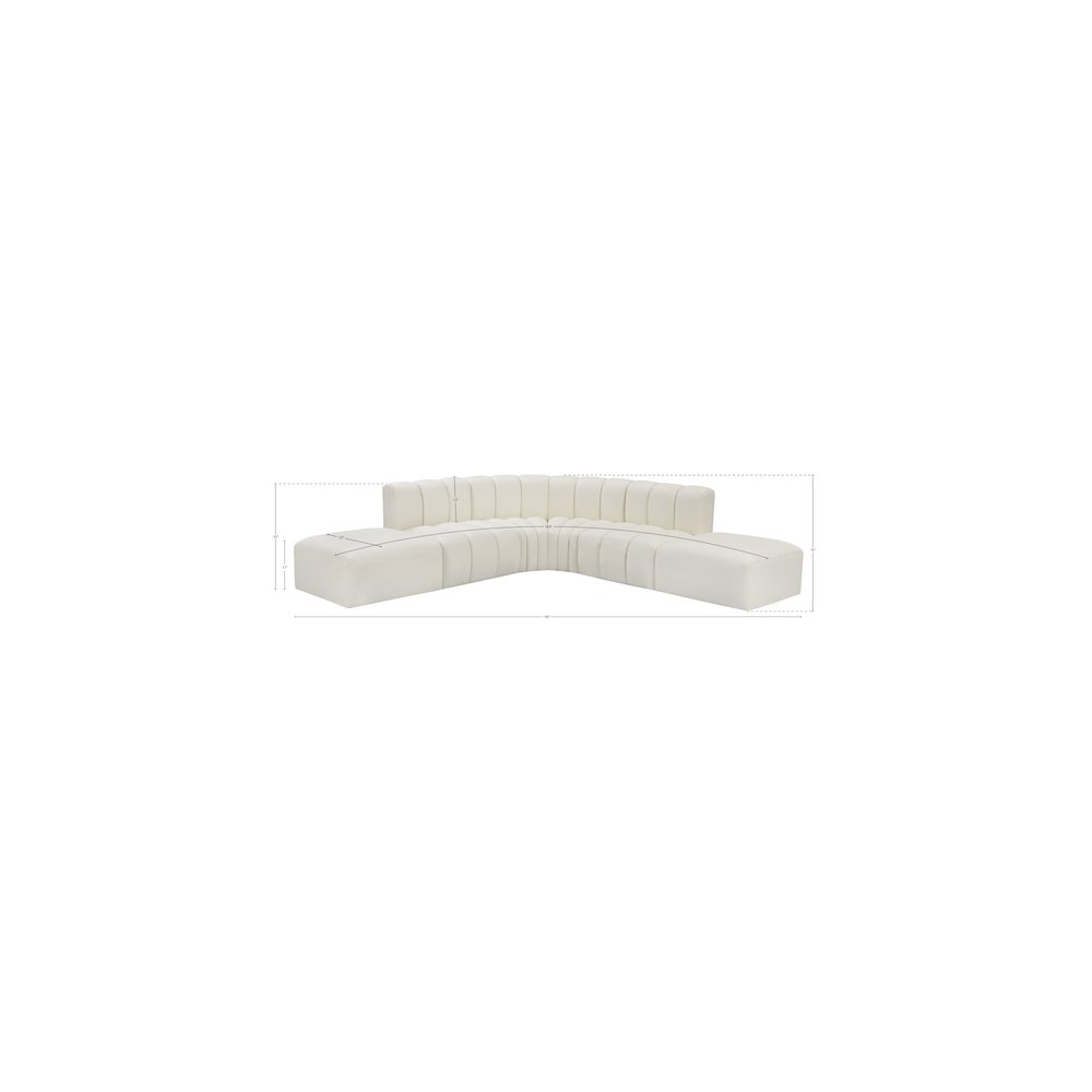 Arc Cream Vegan Leather Modular Sofa. Picture 11