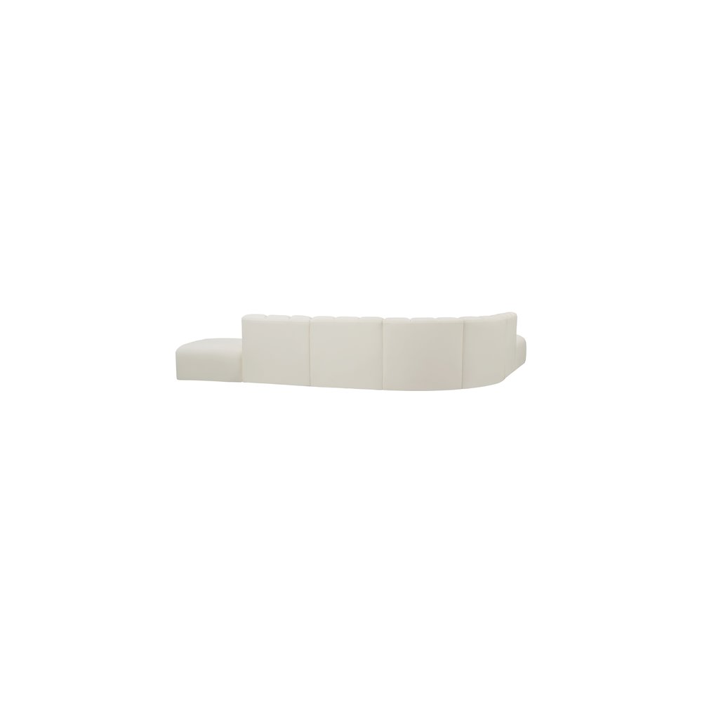 Arc Cream Vegan Leather Modular Sofa. Picture 5