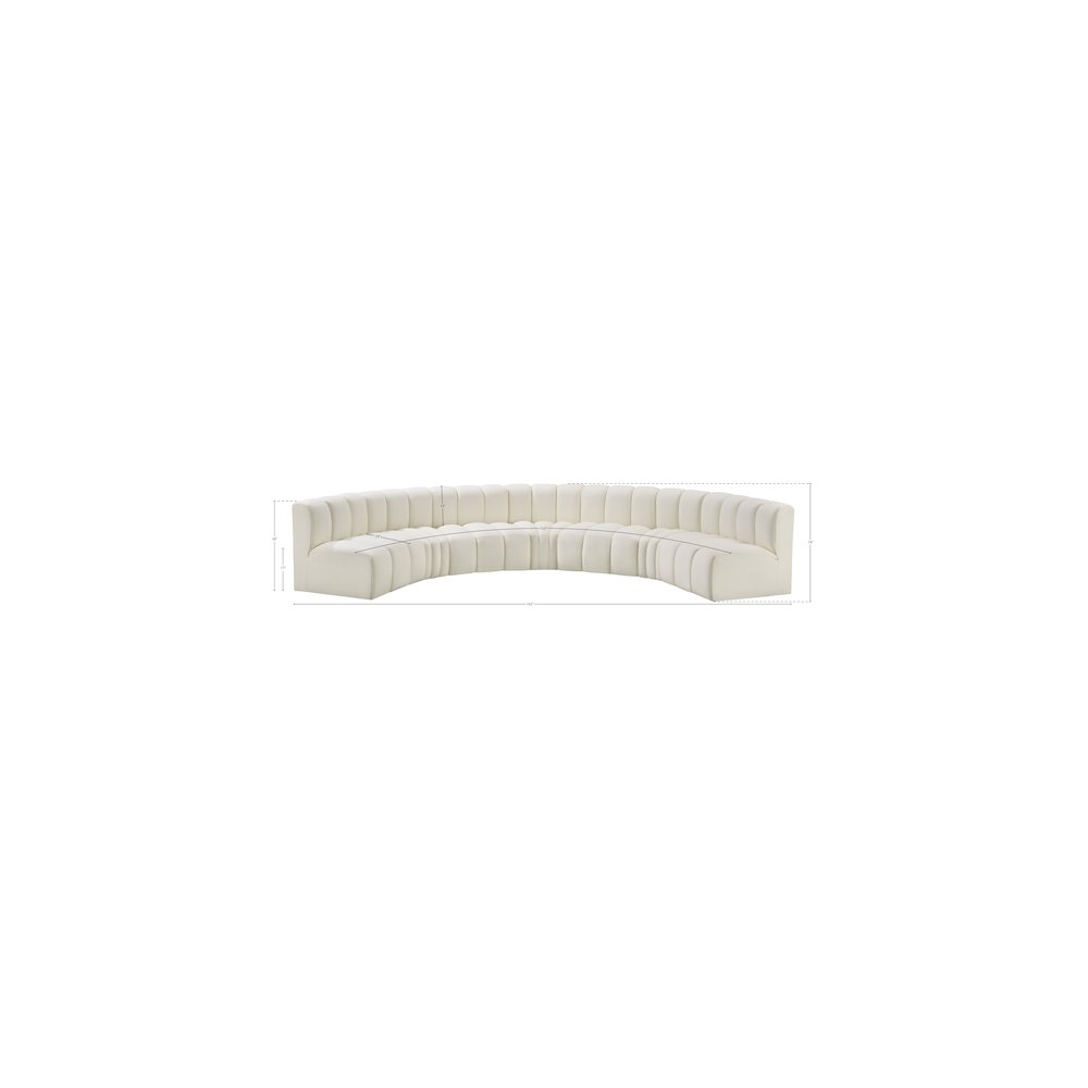 Arc Cream Vegan Leather Modular Sofa. Picture 11