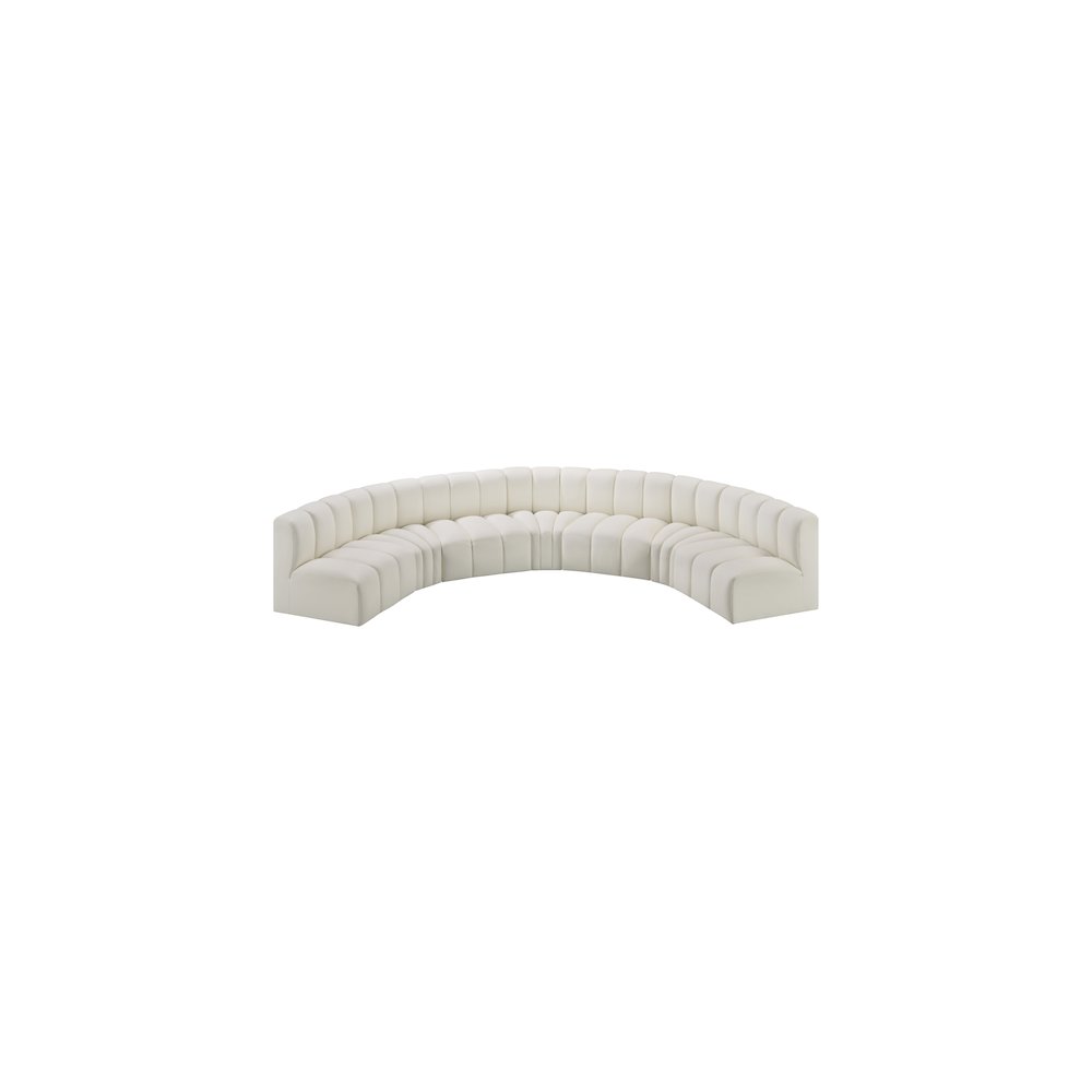 Arc Cream Vegan Leather Modular Sofa. Picture 3