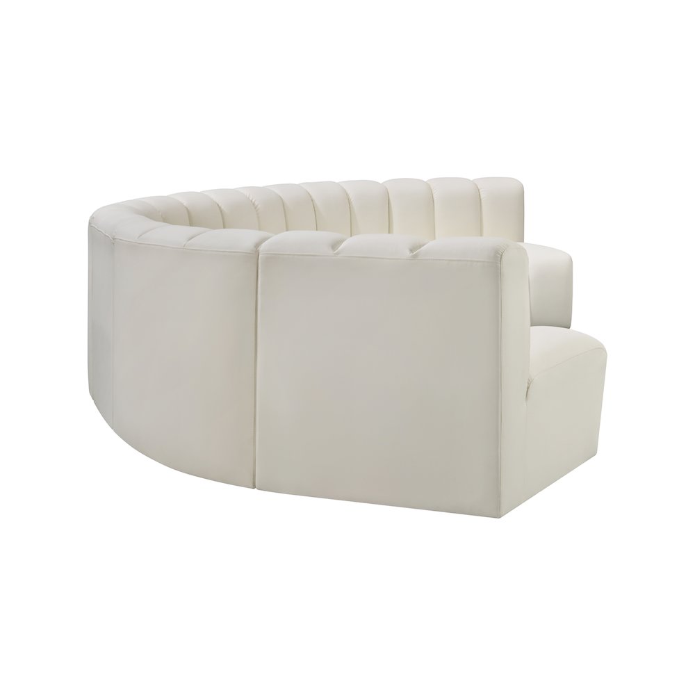 Arc Cream Vegan Leather Modular Sofa. Picture 5