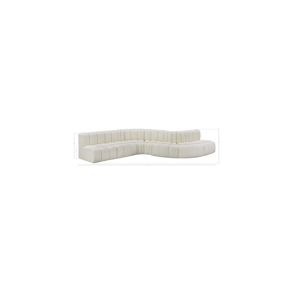 Arc Cream Vegan Leather Modular Sofa. Picture 12