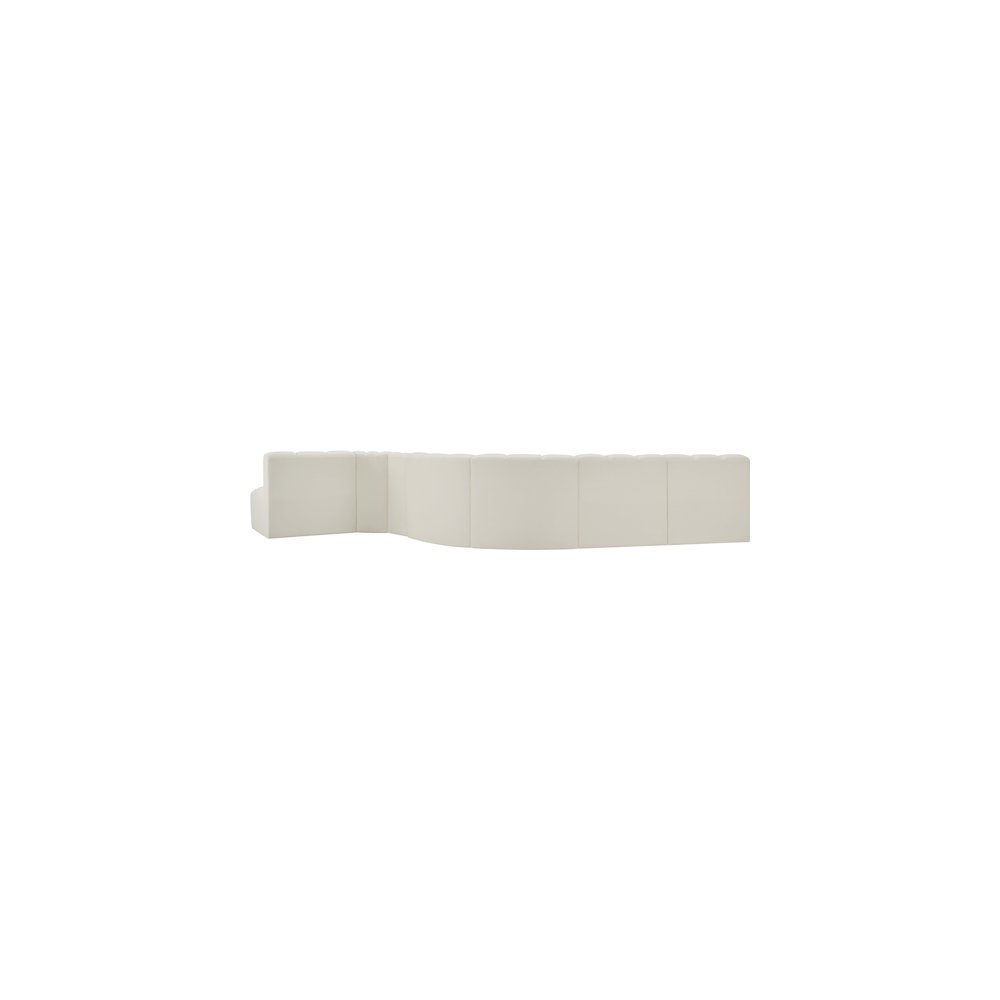 Arc Cream Vegan Leather Modular Sofa. Picture 7