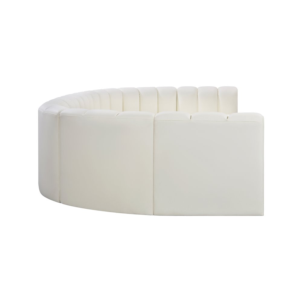 Arc Cream Vegan Leather Modular Sofa. Picture 6