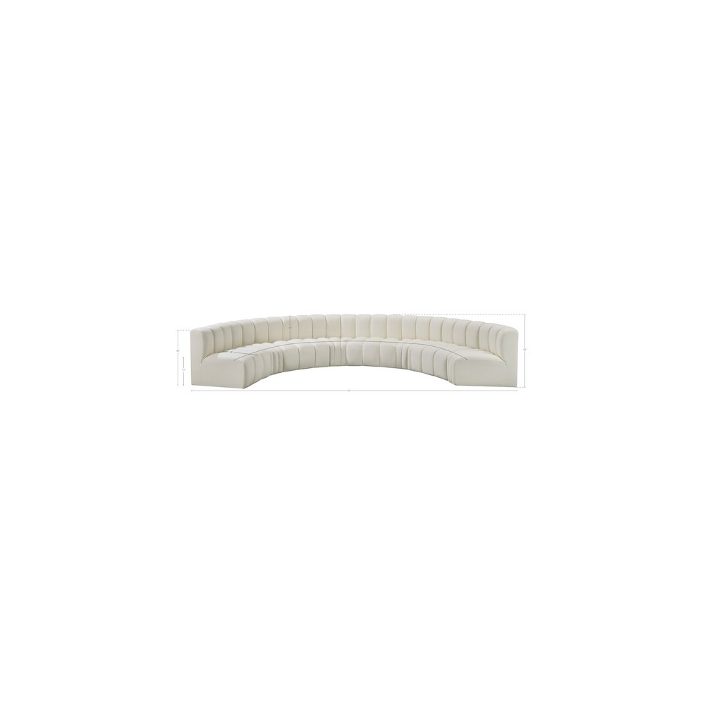 Arc Cream Vegan Leather Modular Sofa. Picture 11