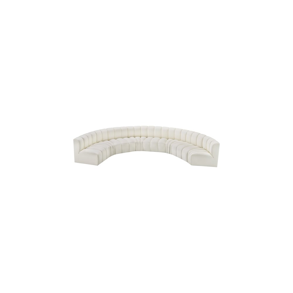 Arc Cream Vegan Leather Modular Sofa. Picture 3