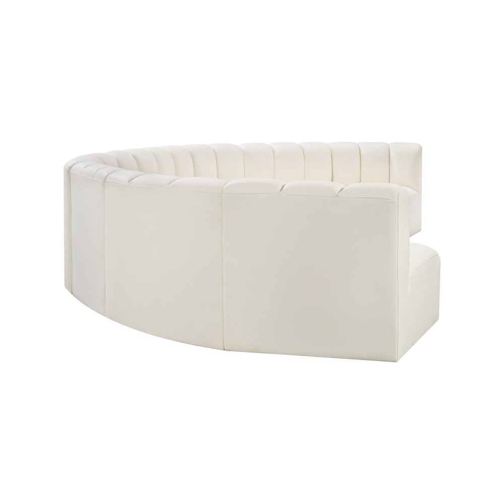 Arc Cream Vegan Leather Modular Sofa. Picture 5