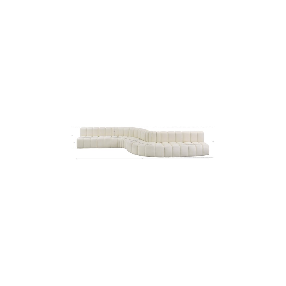 Arc Cream Vegan Leather Modular Sofa. Picture 13