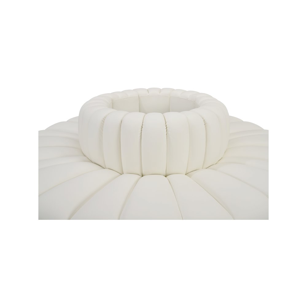 Arc Cream Vegan Leather Modular Sofa. Picture 4
