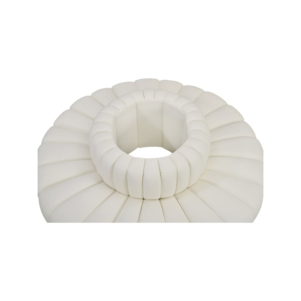 Arc Cream Vegan Leather Modular Sofa. Picture 5