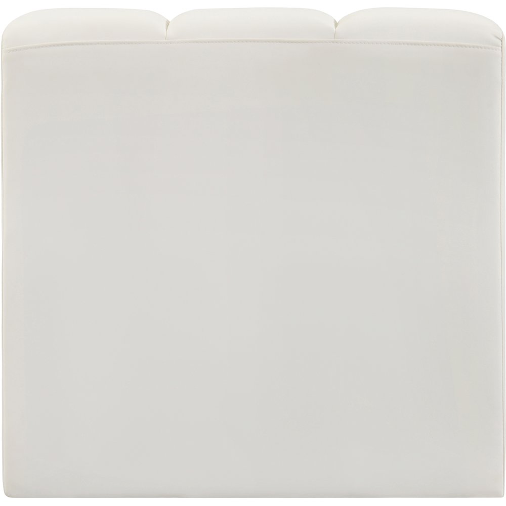 Arc Cream Vegan Leather Straight Chair. Picture 6