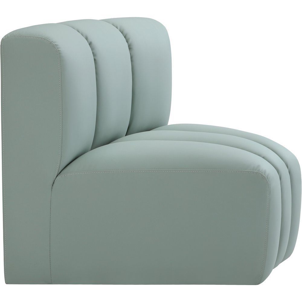 Arc Mint Green Vegan Leather Curved Corner. Picture 4