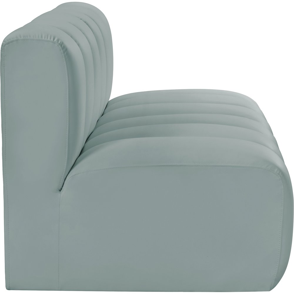 Arc Mint Green Vegan Leather Modular Sofa. Picture 5