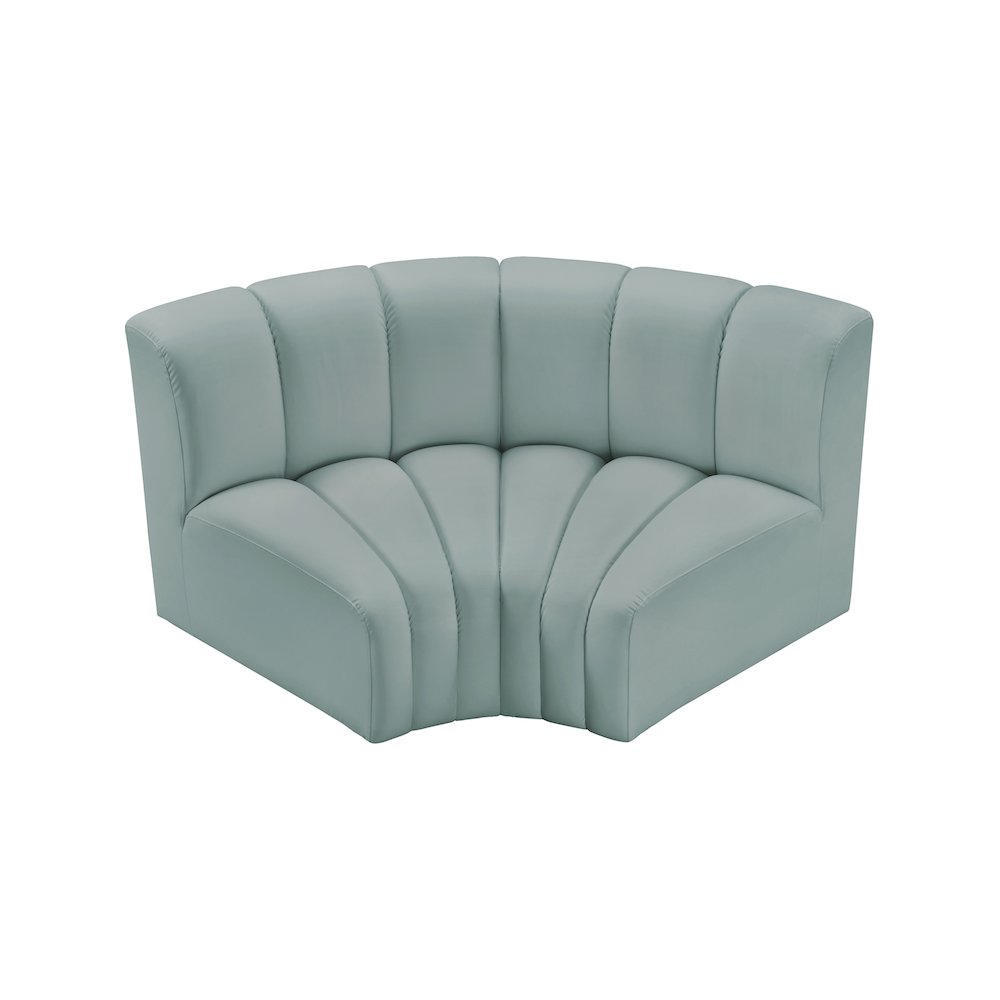 Arc Mint Green Vegan Leather Modular Sofa. Picture 3