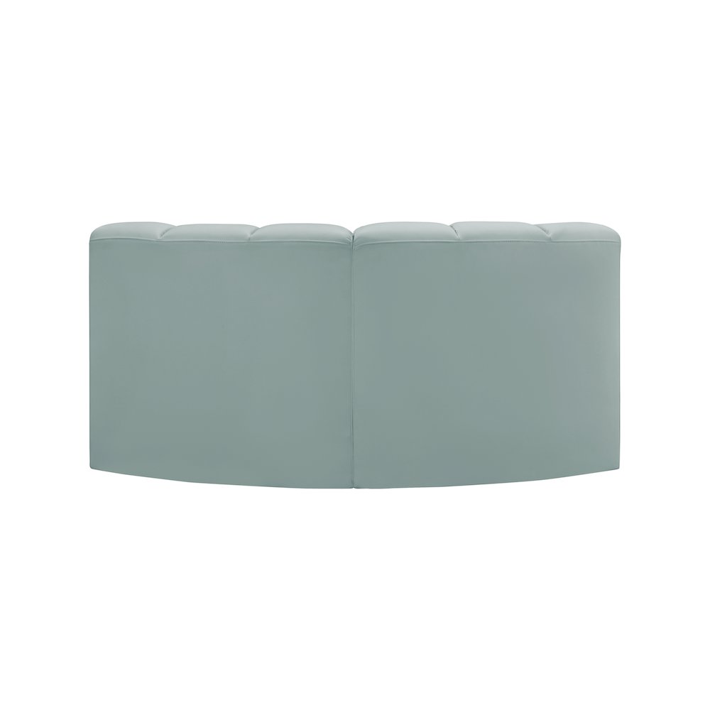 Arc Mint Green Vegan Leather Modular Sofa. Picture 5