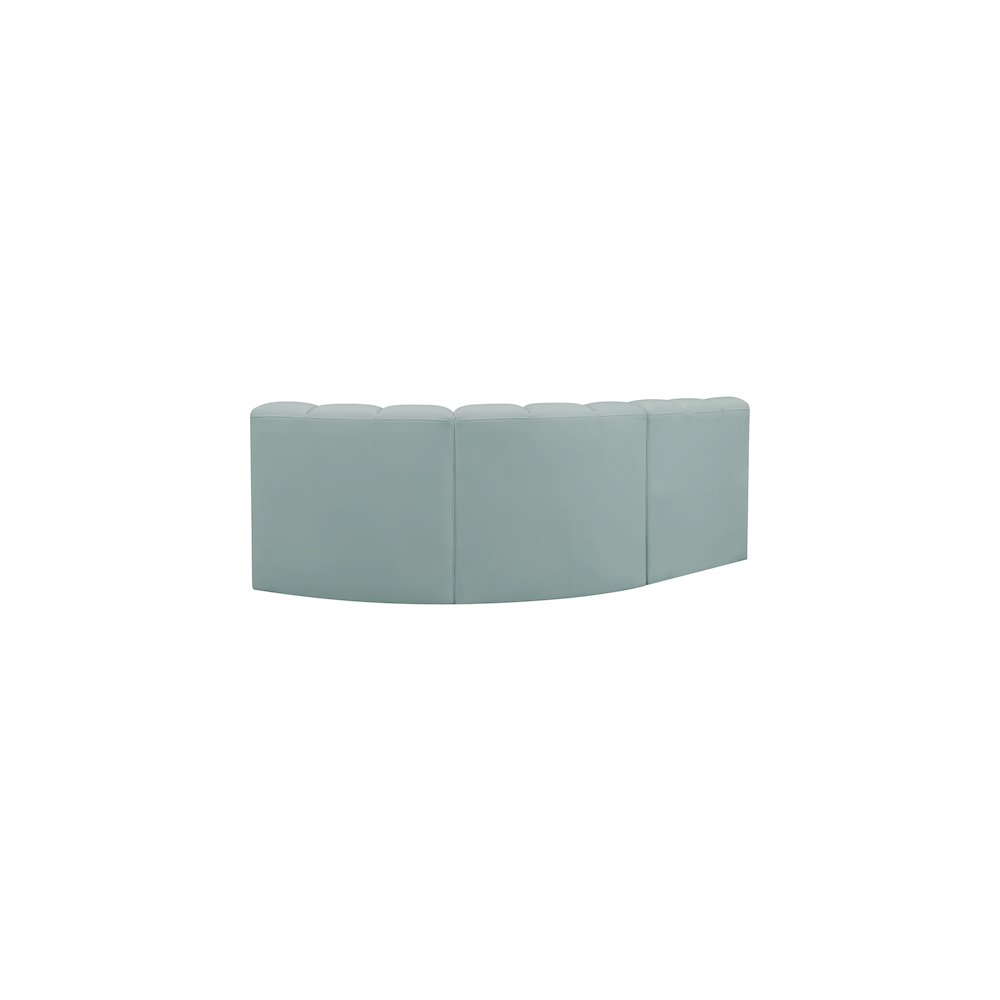 Arc Mint Green Vegan Leather Modular Sofa. Picture 6