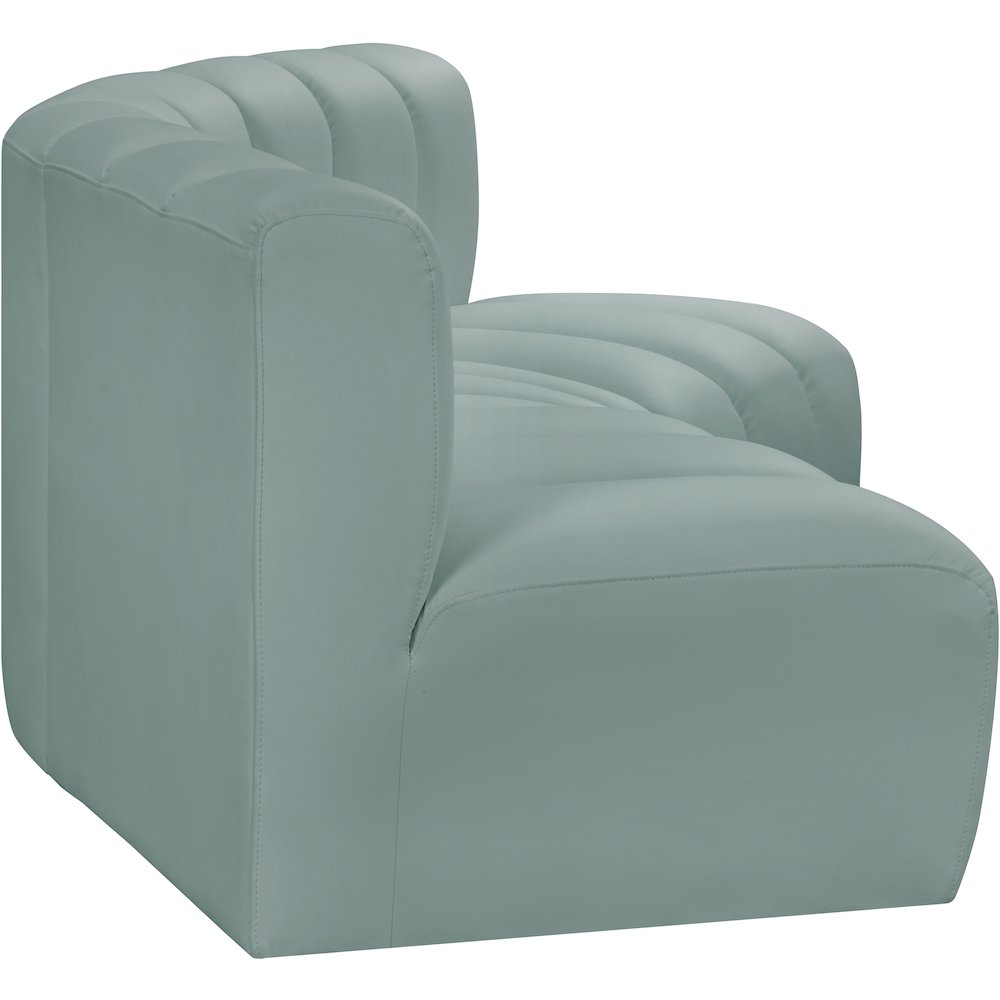 Arc Mint Green Vegan Leather Modular Sofa. Picture 5