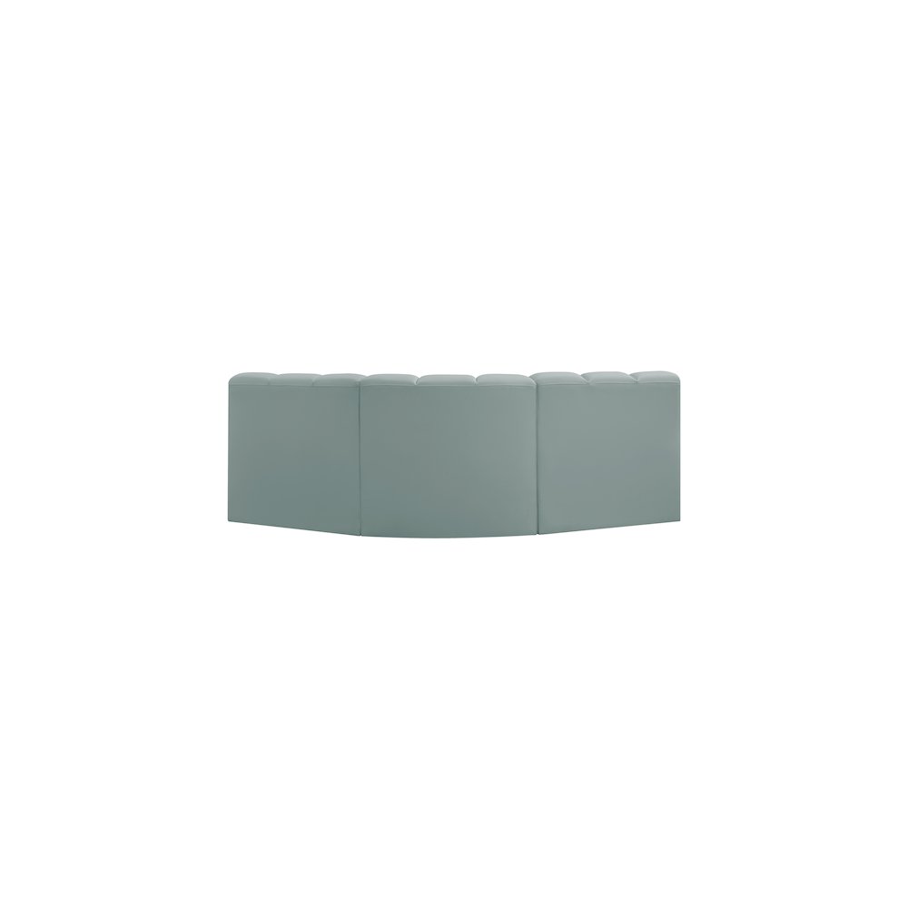 Arc Mint Green Vegan Leather Modular Sofa. Picture 6