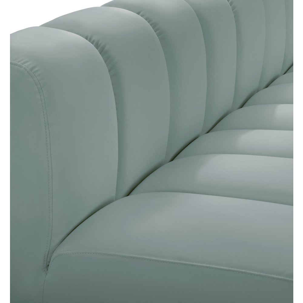 Arc Mint Green Vegan Leather Modular Sofa. Picture 9