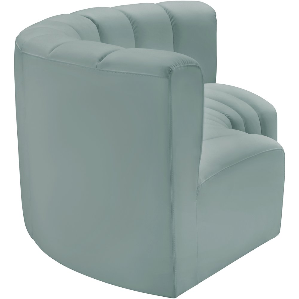 Arc Mint Green Vegan Leather Modular Sofa. Picture 5