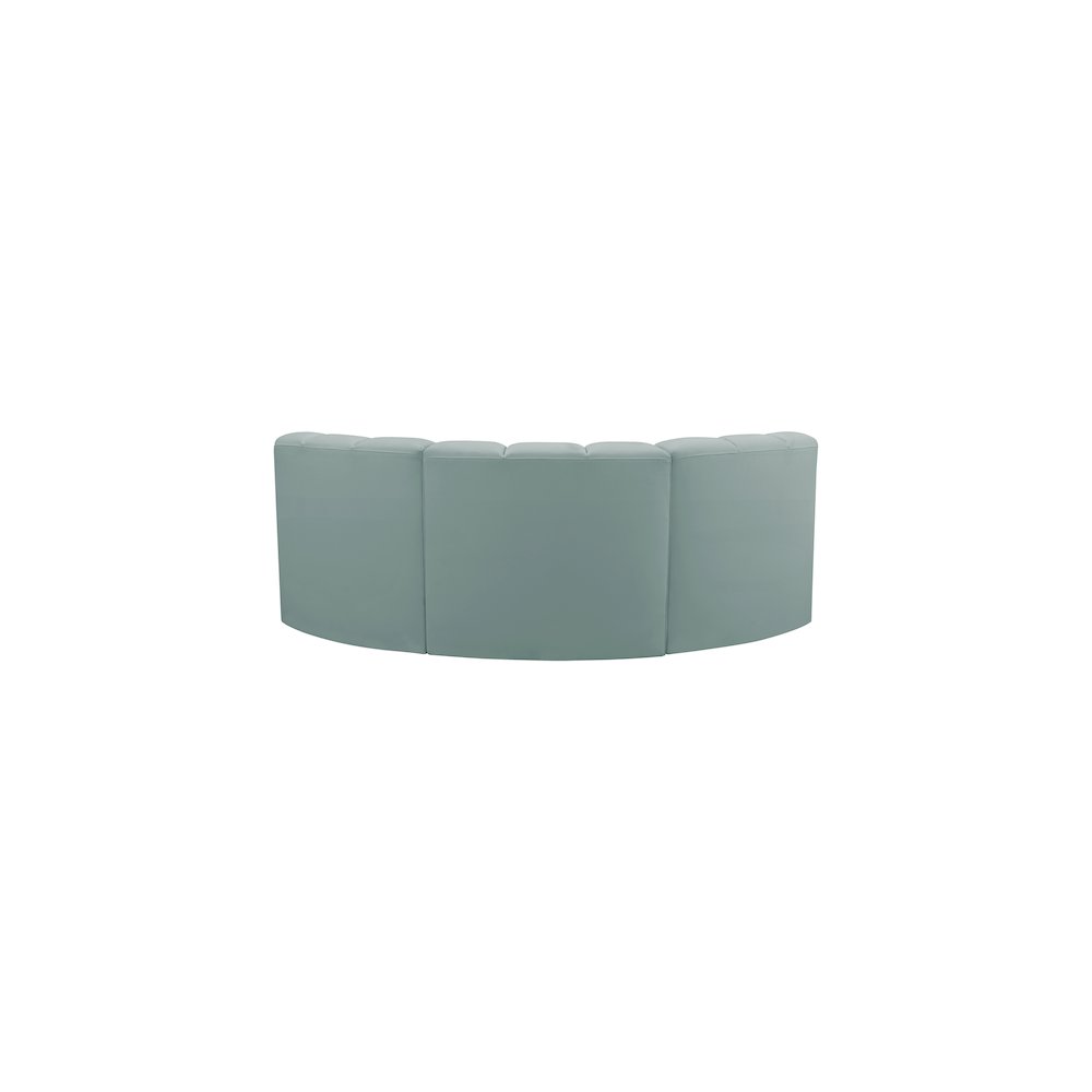 Arc Mint Green Vegan Leather Modular Sofa. Picture 6