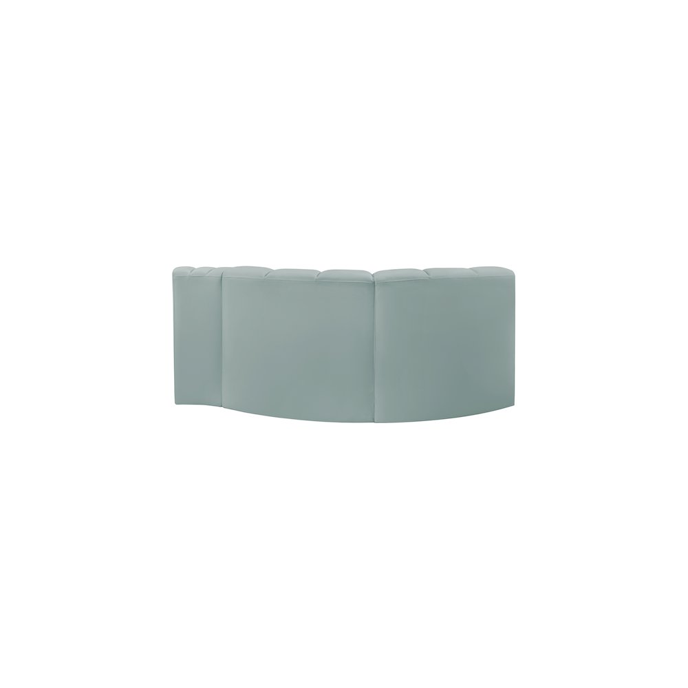 Arc Mint Green Vegan Leather Modular Sofa. Picture 6