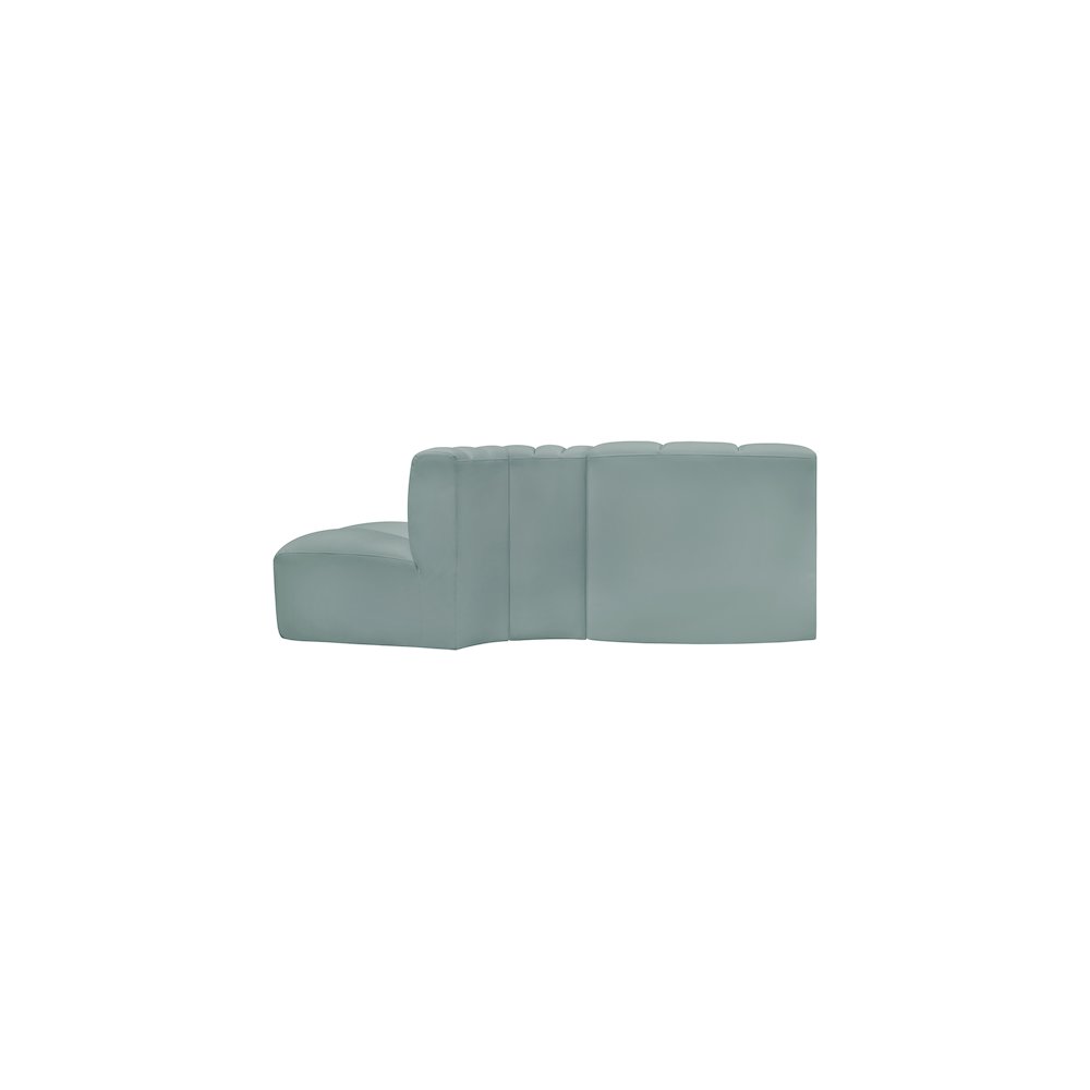 Arc Mint Green Vegan Leather Modular Sofa. Picture 5