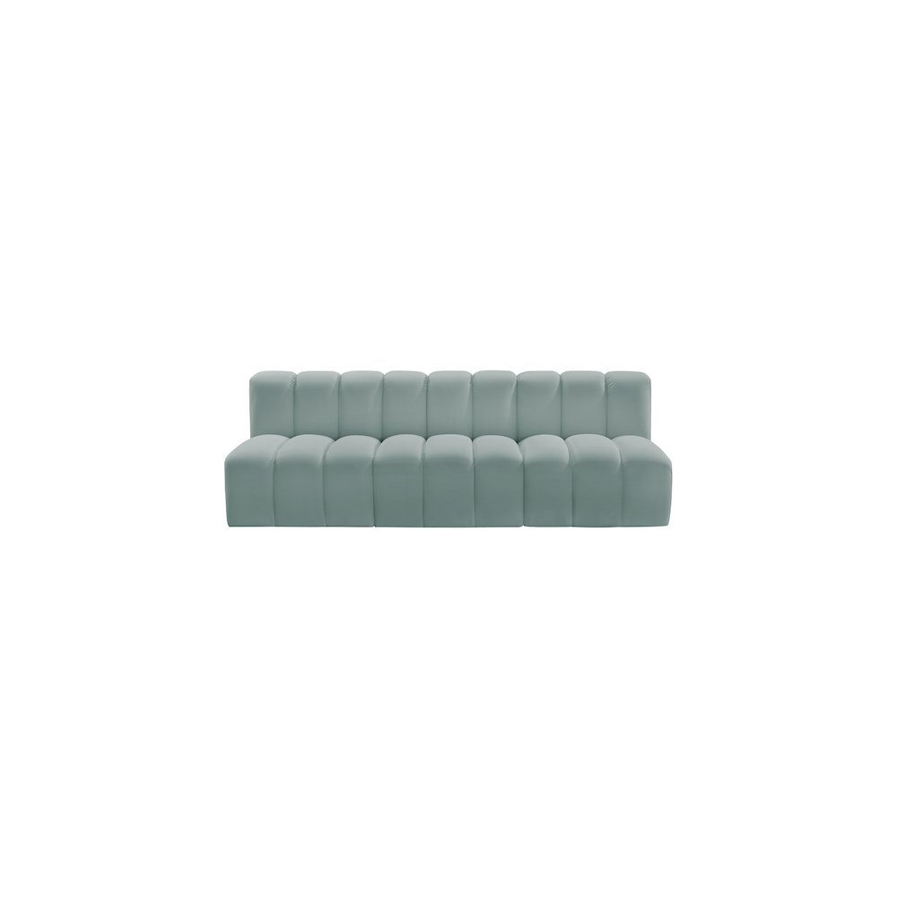 Arc Mint Green Vegan Leather Modular Sofa. Picture 3