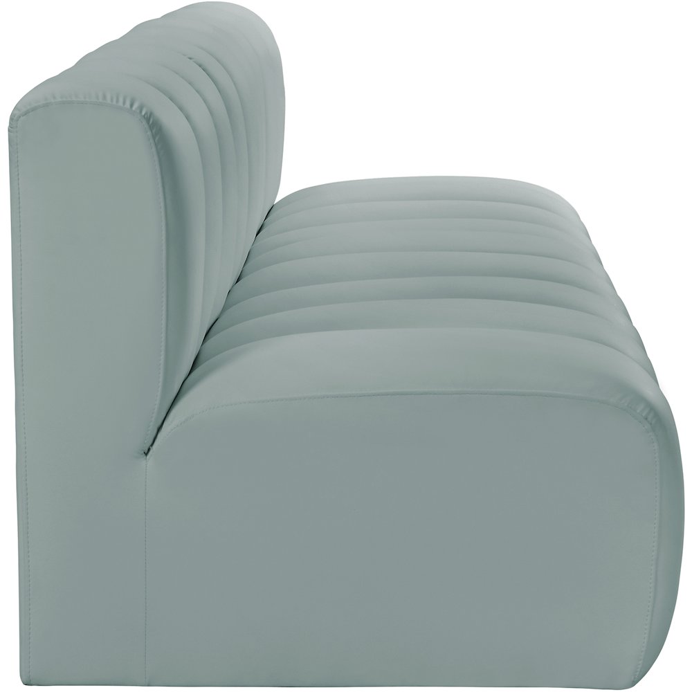 Arc Mint Green Vegan Leather Modular Sofa. Picture 5