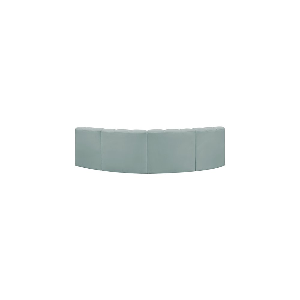 Arc Mint Green Vegan Leather Modular Sofa. Picture 6