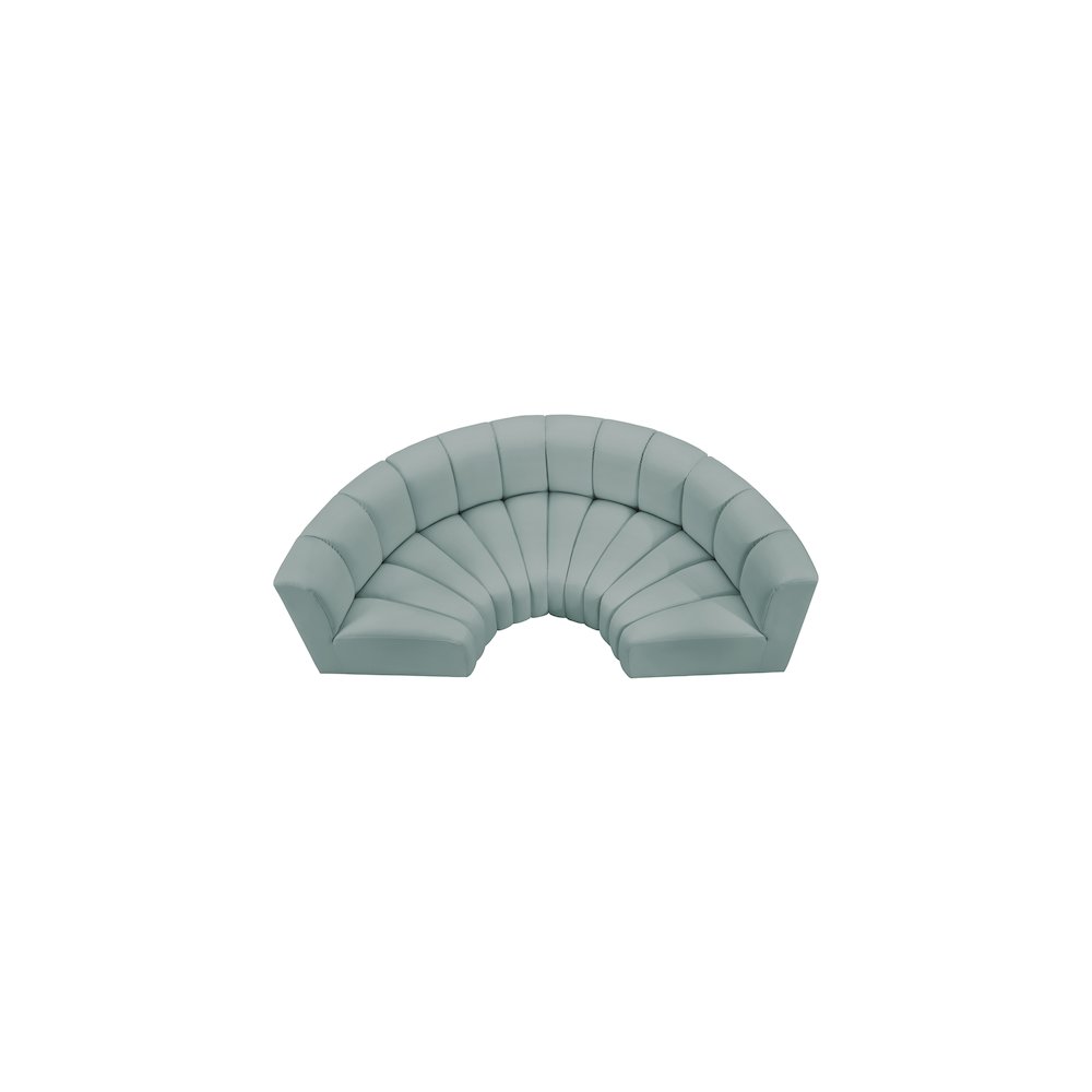 Arc Mint Green Vegan Leather Modular Sofa. Picture 3