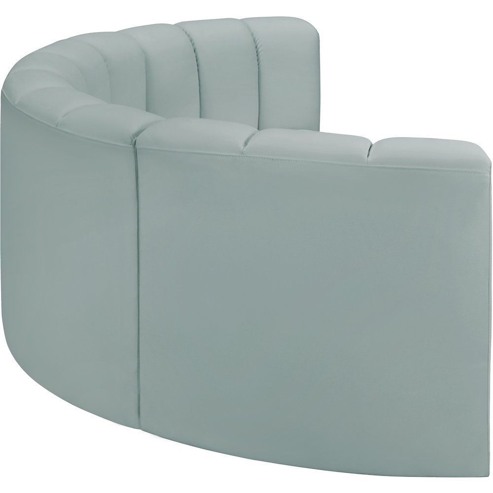Arc Mint Green Vegan Leather Modular Sofa. Picture 5