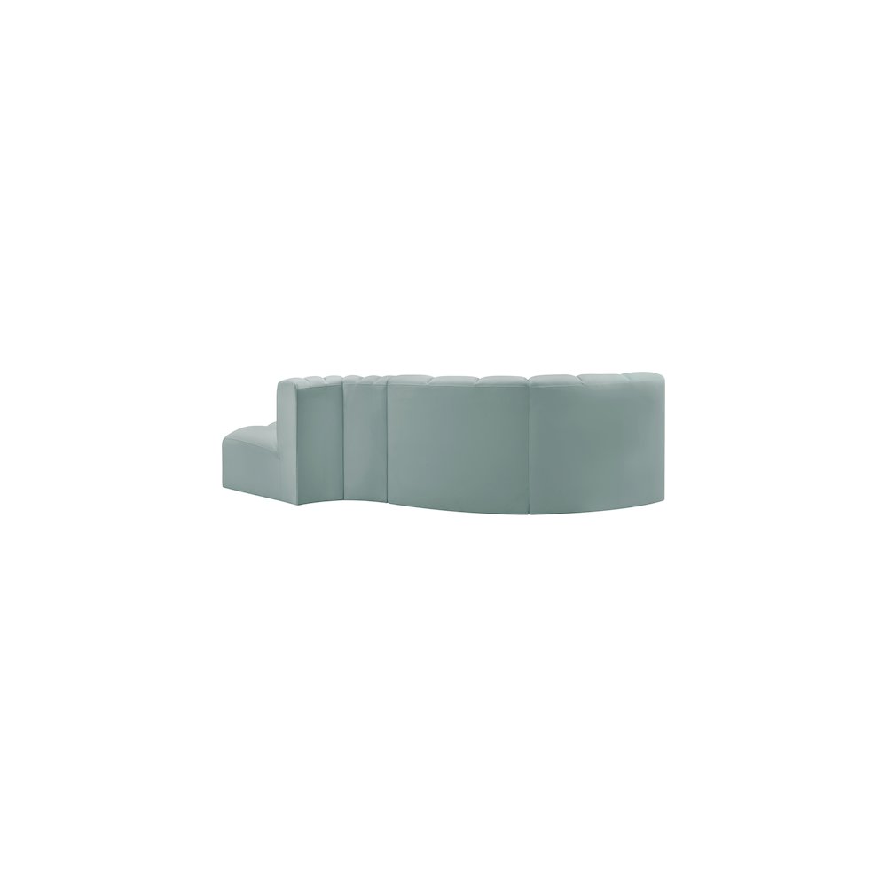 Arc Mint Green Vegan Leather Modular Sofa. Picture 5