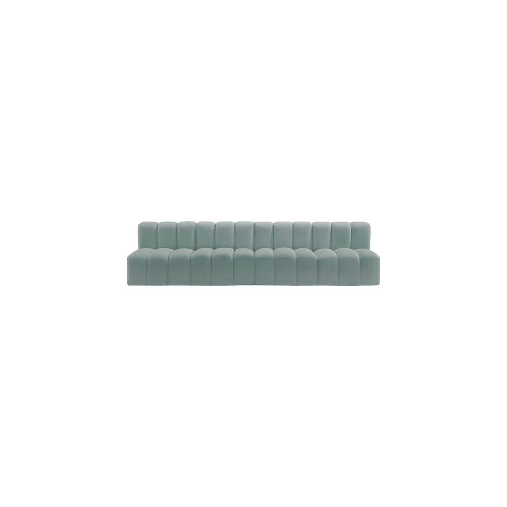 Arc Mint Green Vegan Leather Modular Sofa. Picture 3