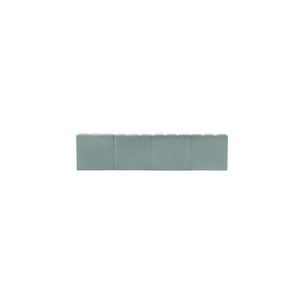 Arc Mint Green Vegan Leather Modular Sofa. Picture 5