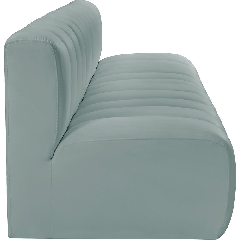 Arc Mint Green Vegan Leather Modular Sofa. Picture 6