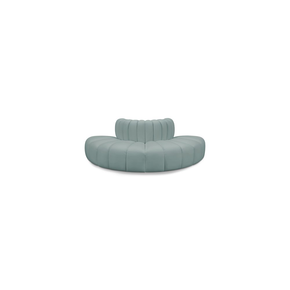 Arc Mint Green Vegan Leather Modular Sofa. Picture 1