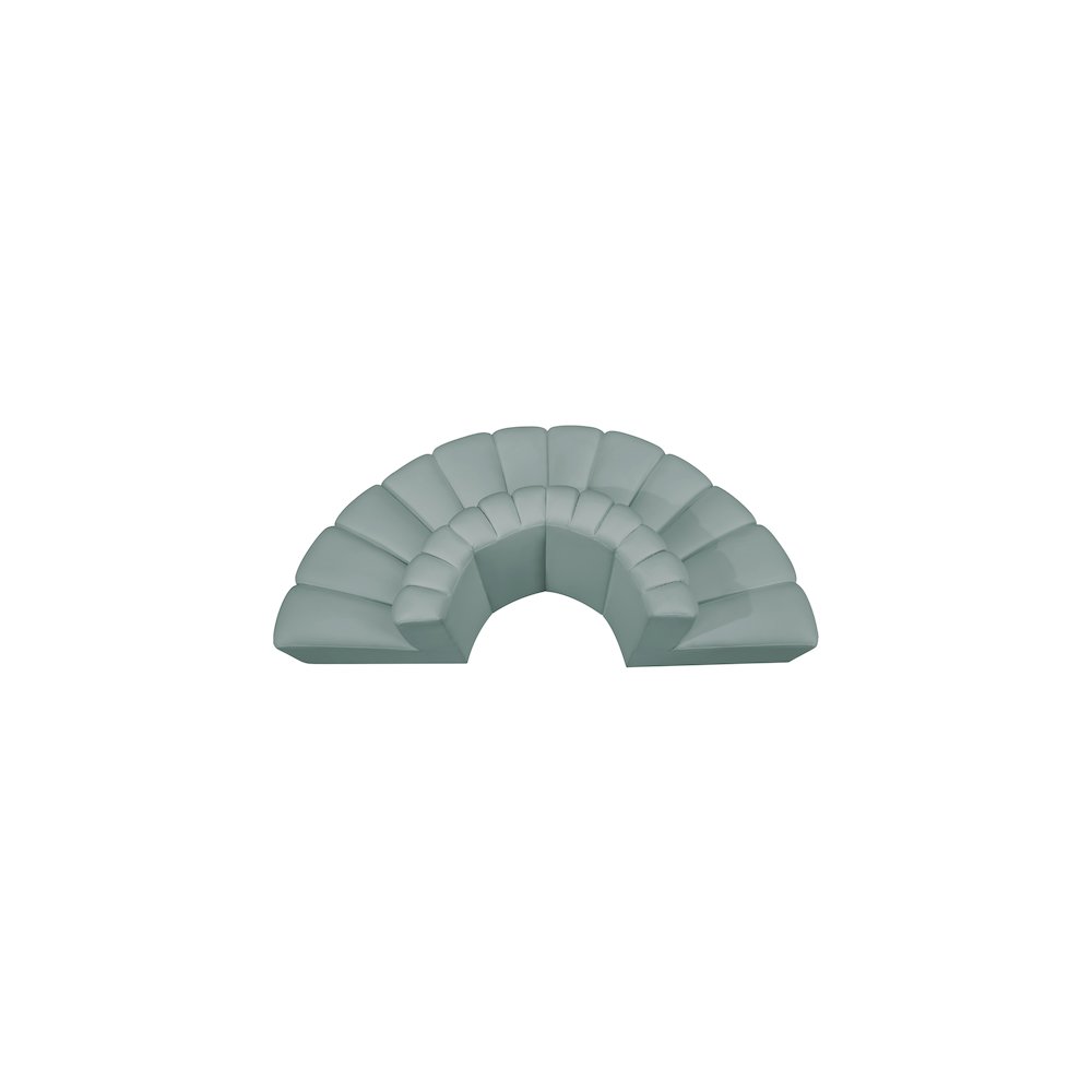 Arc Mint Green Vegan Leather Modular Sofa. Picture 4