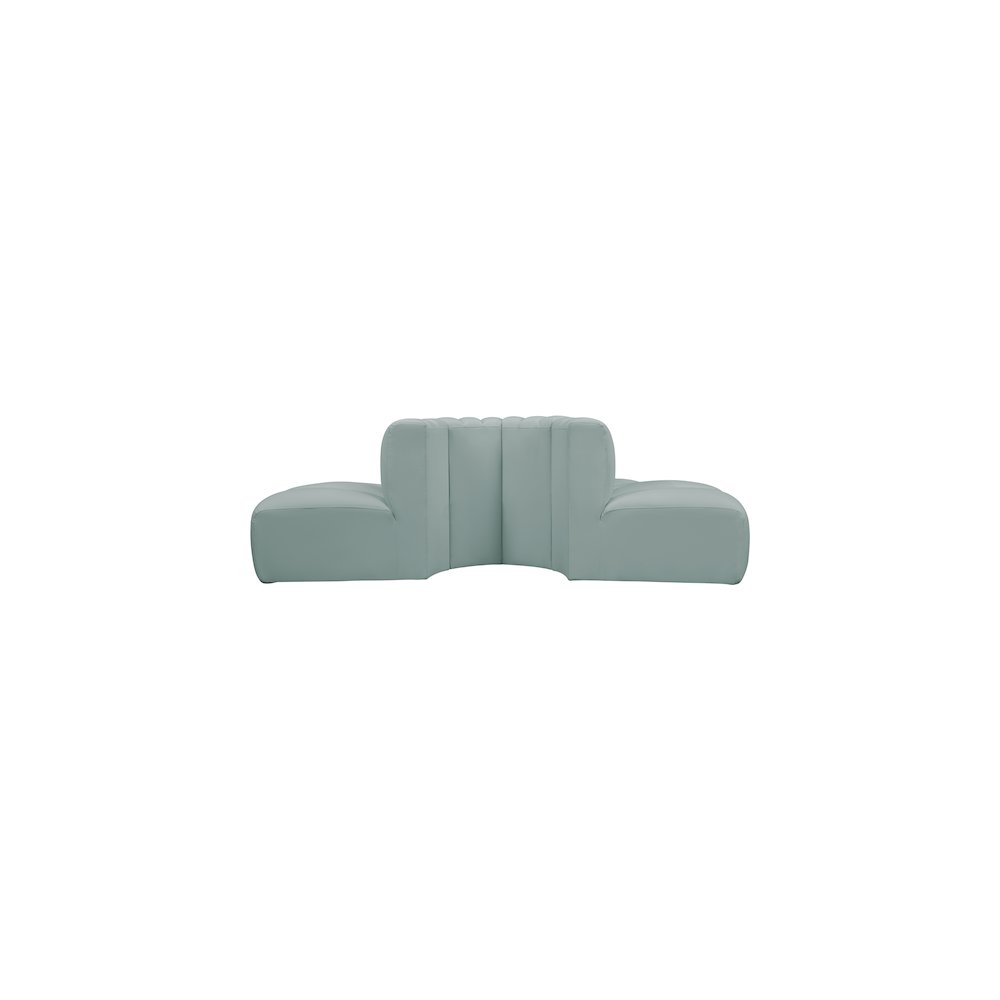 Arc Mint Green Vegan Leather Modular Sofa. Picture 6
