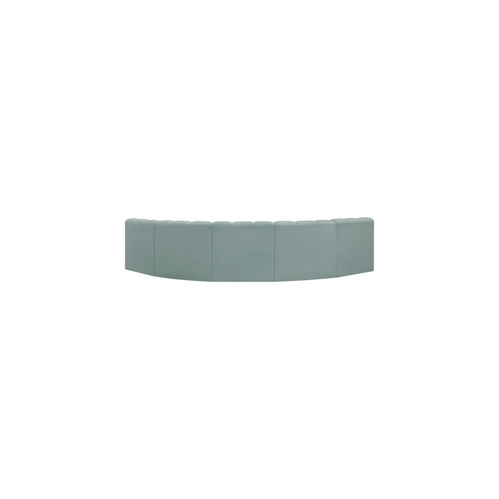 Arc Mint Green Vegan Leather Modular Sofa. Picture 6