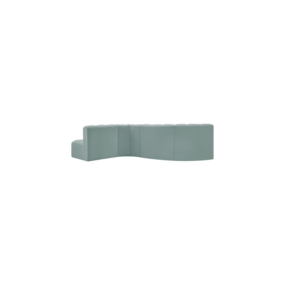 Arc Mint Green Vegan Leather Modular Sofa. Picture 6