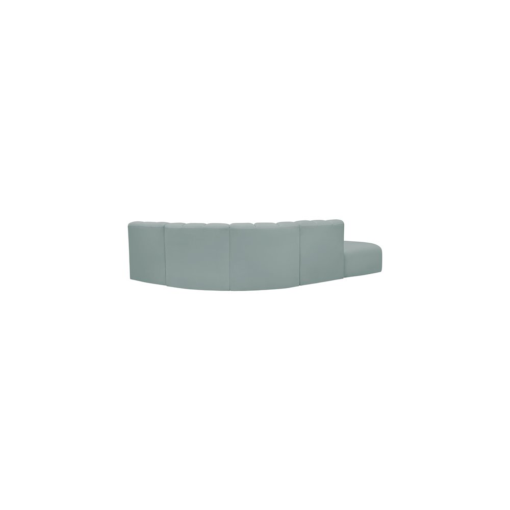 Arc Mint Green Vegan Leather Modular Sofa. Picture 9