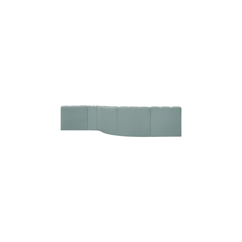 Arc Mint Green Vegan Leather Modular Sofa. Picture 5