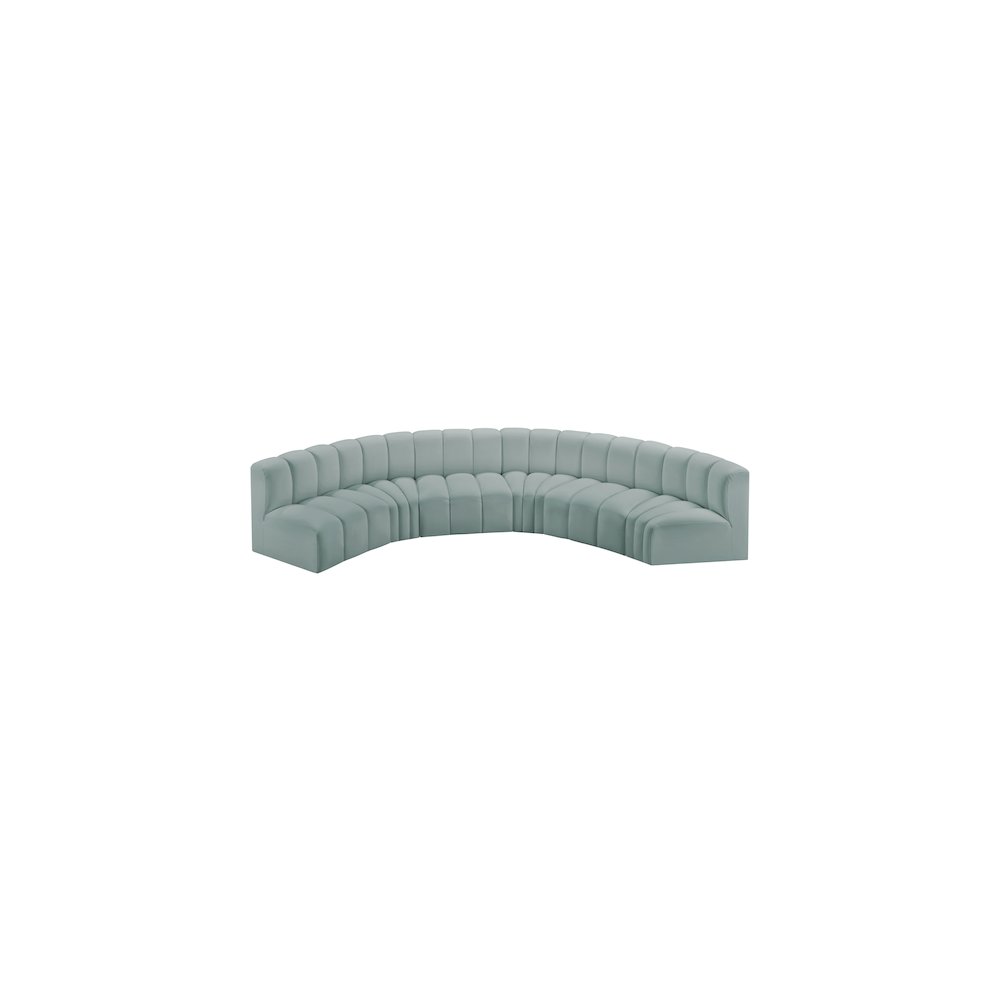 Arc Mint Green Vegan Leather Modular Sofa. Picture 3