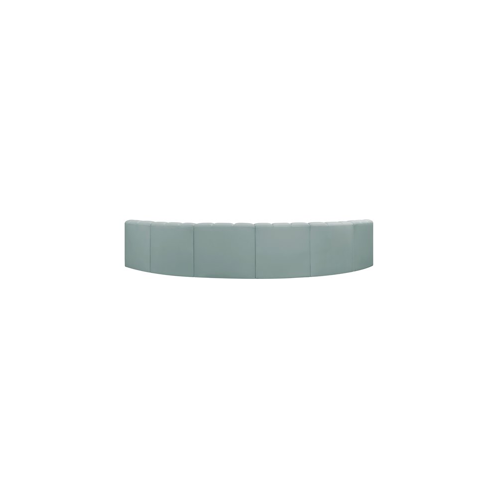 Arc Mint Green Vegan Leather Modular Sofa. Picture 6