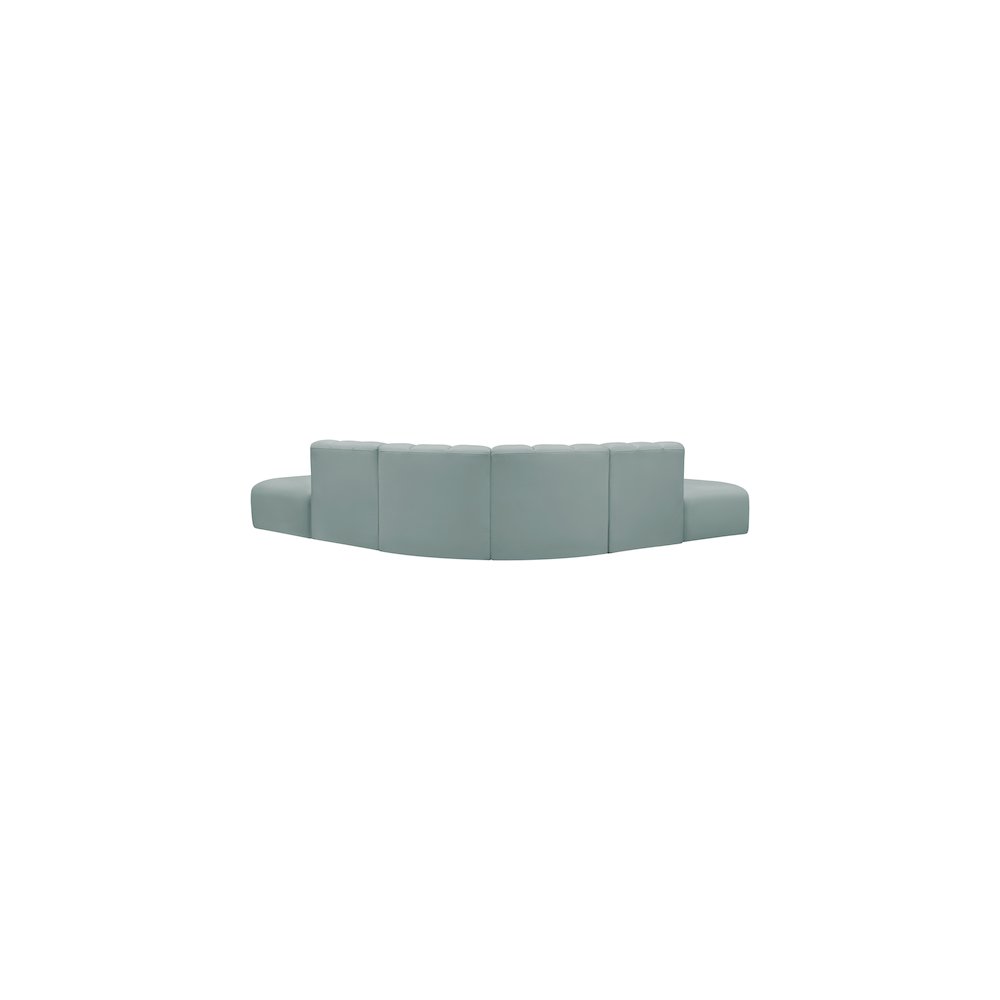 Arc Mint Green Vegan Leather Modular Sofa. Picture 6