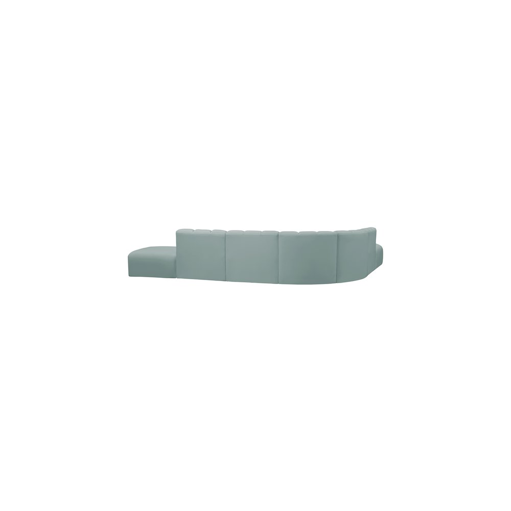Arc Mint Green Vegan Leather Modular Sofa. Picture 5