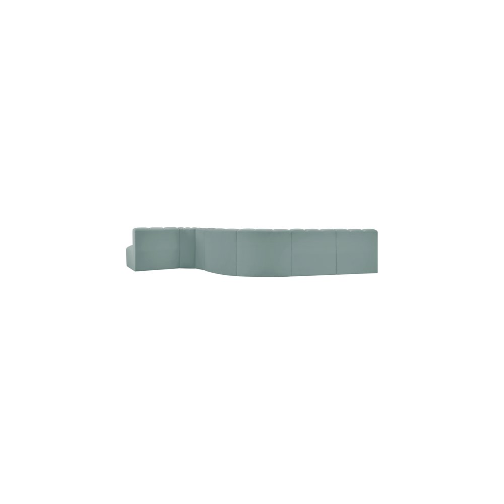 Arc Mint Green Vegan Leather Modular Sofa. Picture 7
