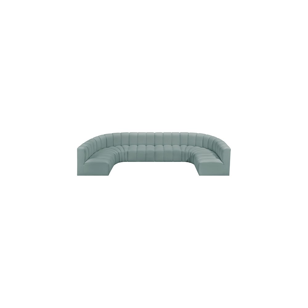 Arc Mint Green Vegan Leather Modular Sofa. Picture 3