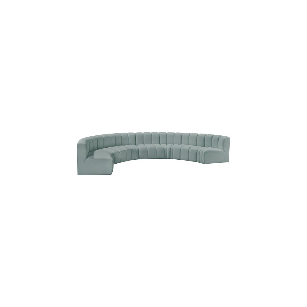 Arc Mint Green Vegan Leather Modular Sofa. Picture 4